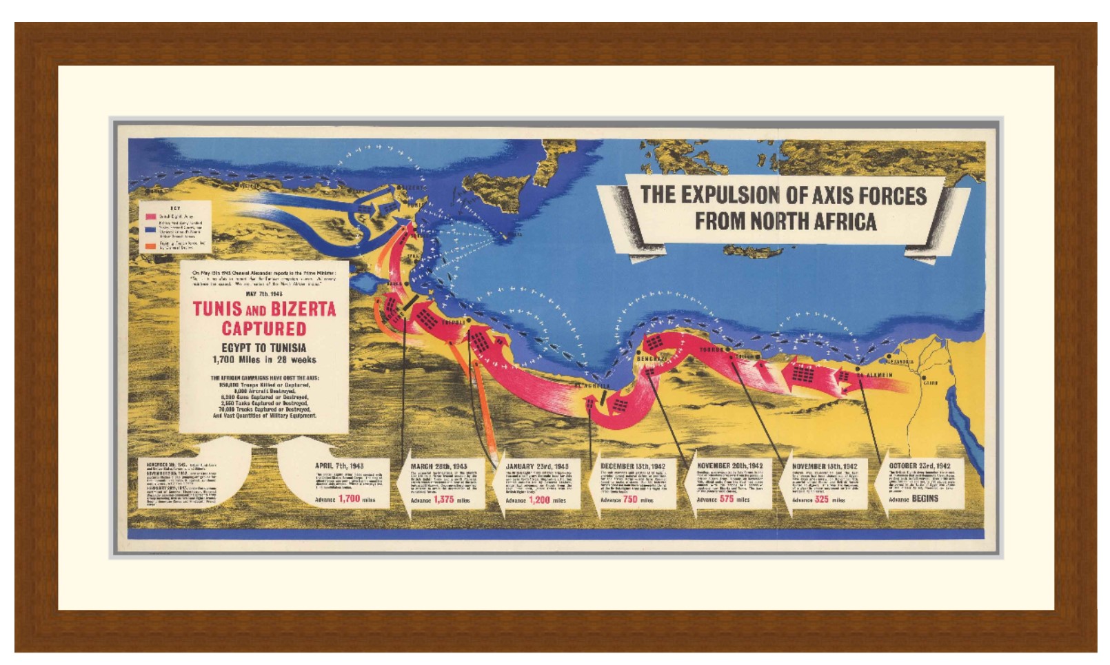 The Expulsion Of Axis Forces From North Africa, 1943 - Framed